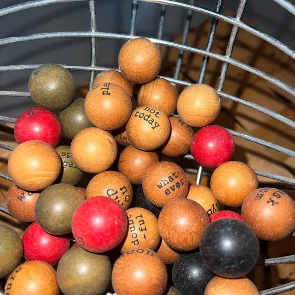 Pottery Barn Metal Bingo Cage with Wooden Handle - Picture 5 of 5